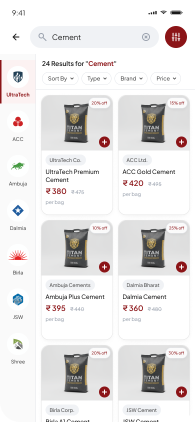 BuildEz app home screen